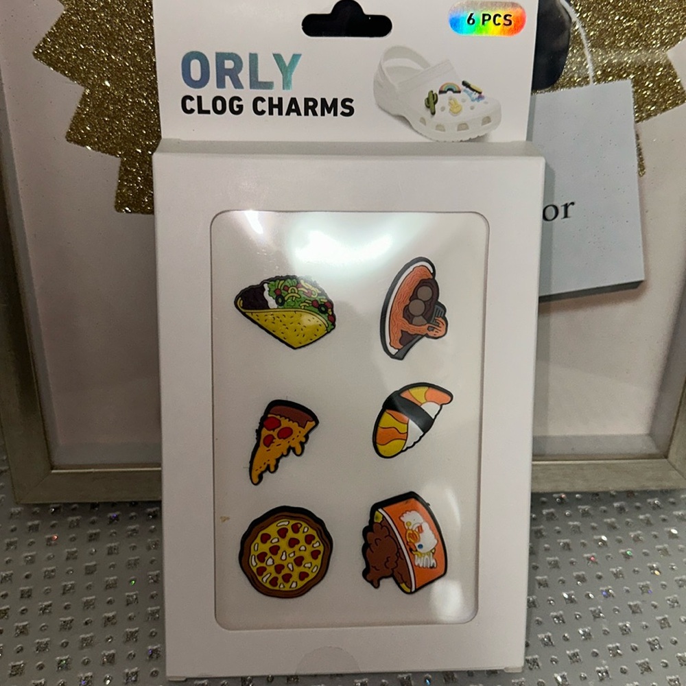 Orly Clog Charms - Set of 6 Food, NWT